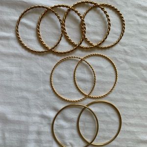 8 gold bangle bracelets NEW